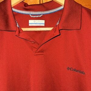 Columbia Red Polo Omni Shade